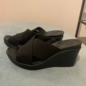Never worn Crocs wedges